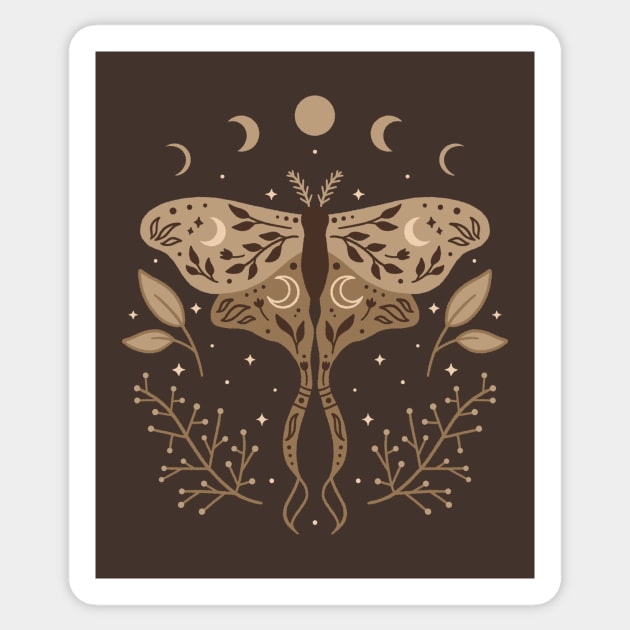 Celestial Luna Moth Sticker by xyz_studio
